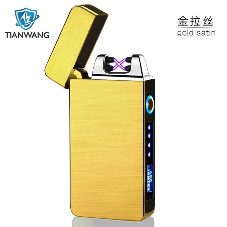 Windproof Double ARC Plasma Lighter USB Rechargeable With Battery Indicator